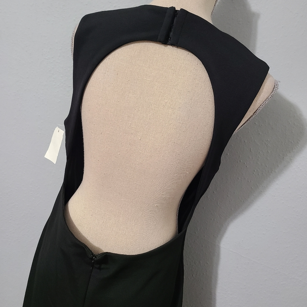 AQ/AQ Deep Plunge Backless Black Dress NWT‎ Size 12 - Picture 5 of 15